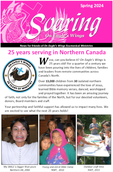 Cover of On Eagle's Wings Soaring newsletter
